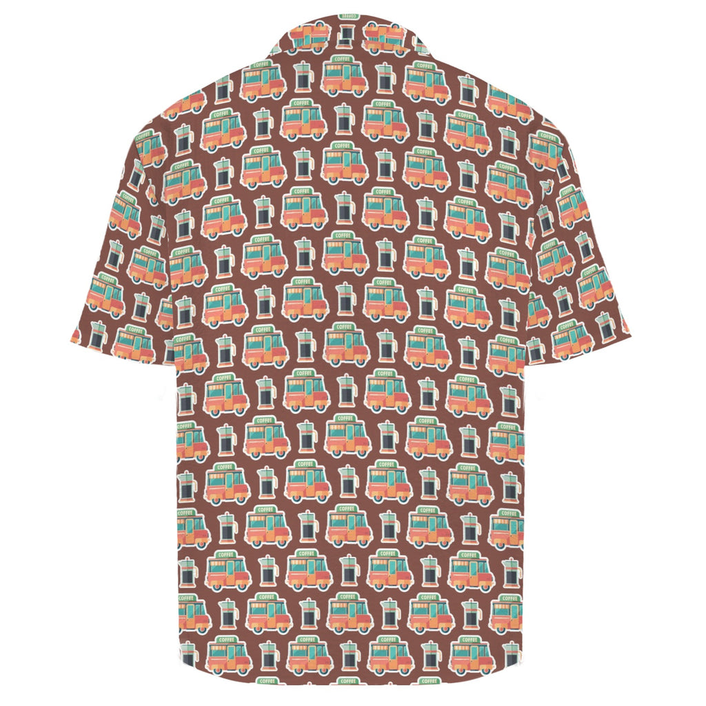 Coffee Van Men's Crinkle Hawaiian Shirt