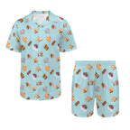 Classic Aussie Food Icons Men's Hawaiian Shirt & Shorts Set