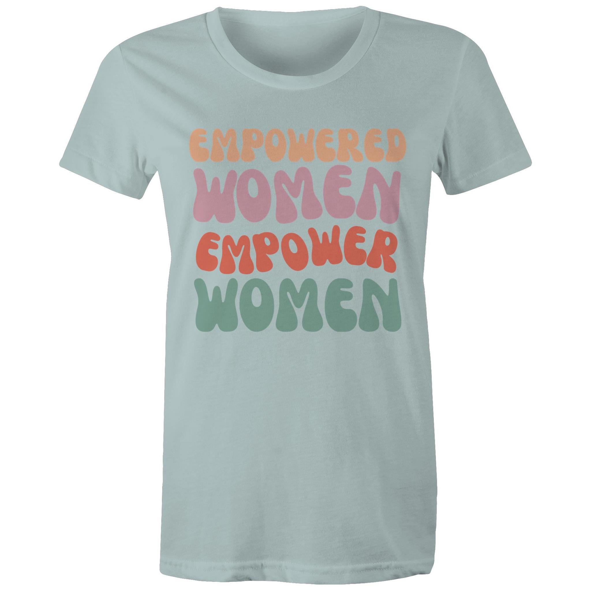 Empowered Women Empower Women - Womens T-shirt Pale Blue Womens T-shirt Positivity Printed In Australia