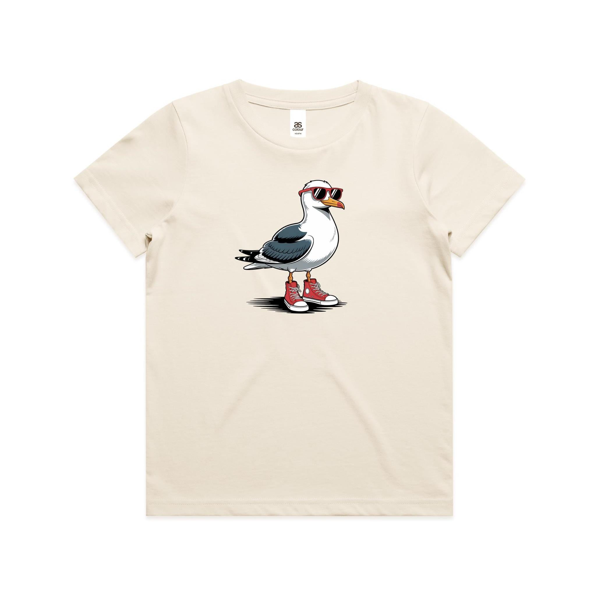 Seagull With Sunglasses And High Tops Kid's AS Colour T-shirt