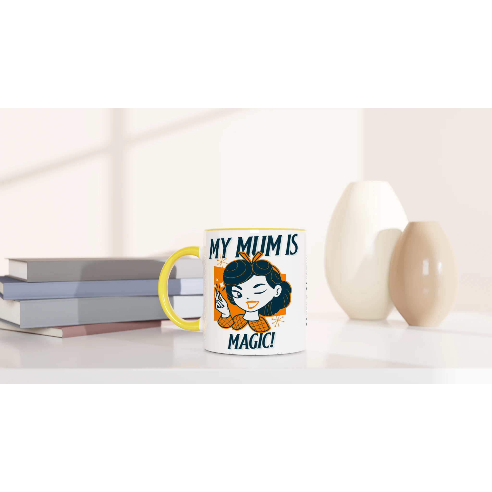 Personalise - My Mum Is Magic - White 11oz Ceramic Mug Personalised Mug customise Globally Fulfilled Mum personalise