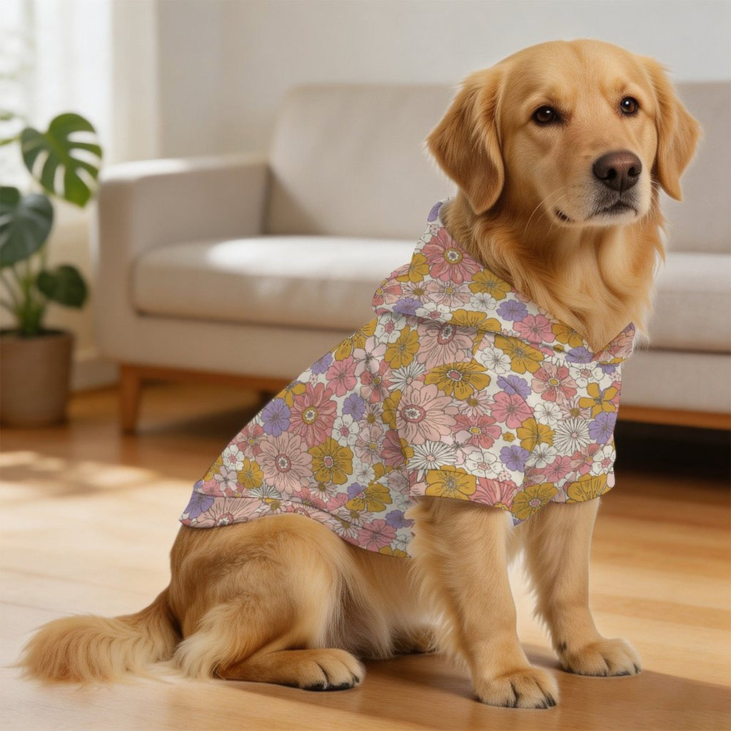 Faded Floral Pet Hoodie (Large Size)