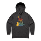 I May Be Old But I Got To See All The Cool Bands - Womens Hoodie Coal Womens Hoodie Music Printed In Australia