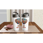 Time To Dream - White 15oz Stainless Steel Travel Mug Travel Mug Globally Fulfilled