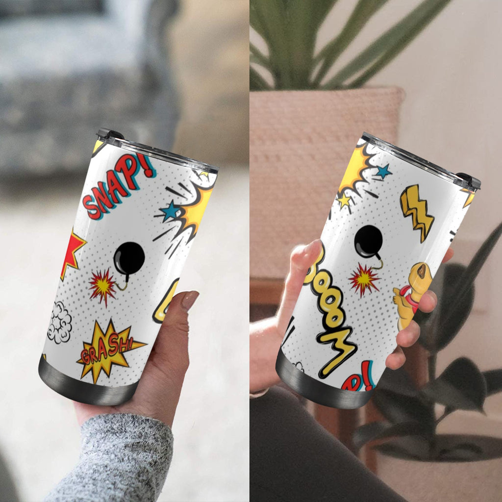 Superdog - 20oz Mobile Tumbler with Lid (Black Lock) 20oz Travel Mug comic Printed Offshore