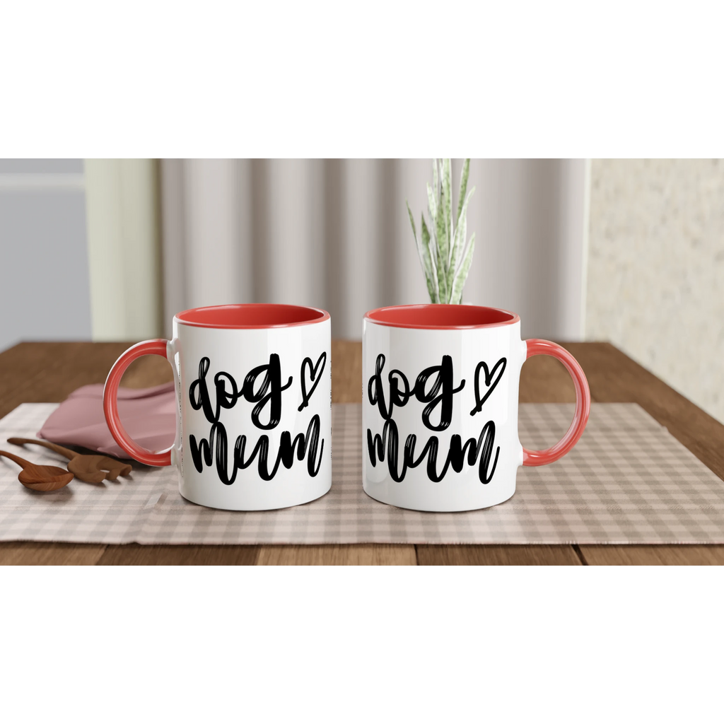 Personalised - Dog Mum - 11oz Ceramic Mug Personalised 11oz Mug animal customise Globally Fulfilled Mum personalise