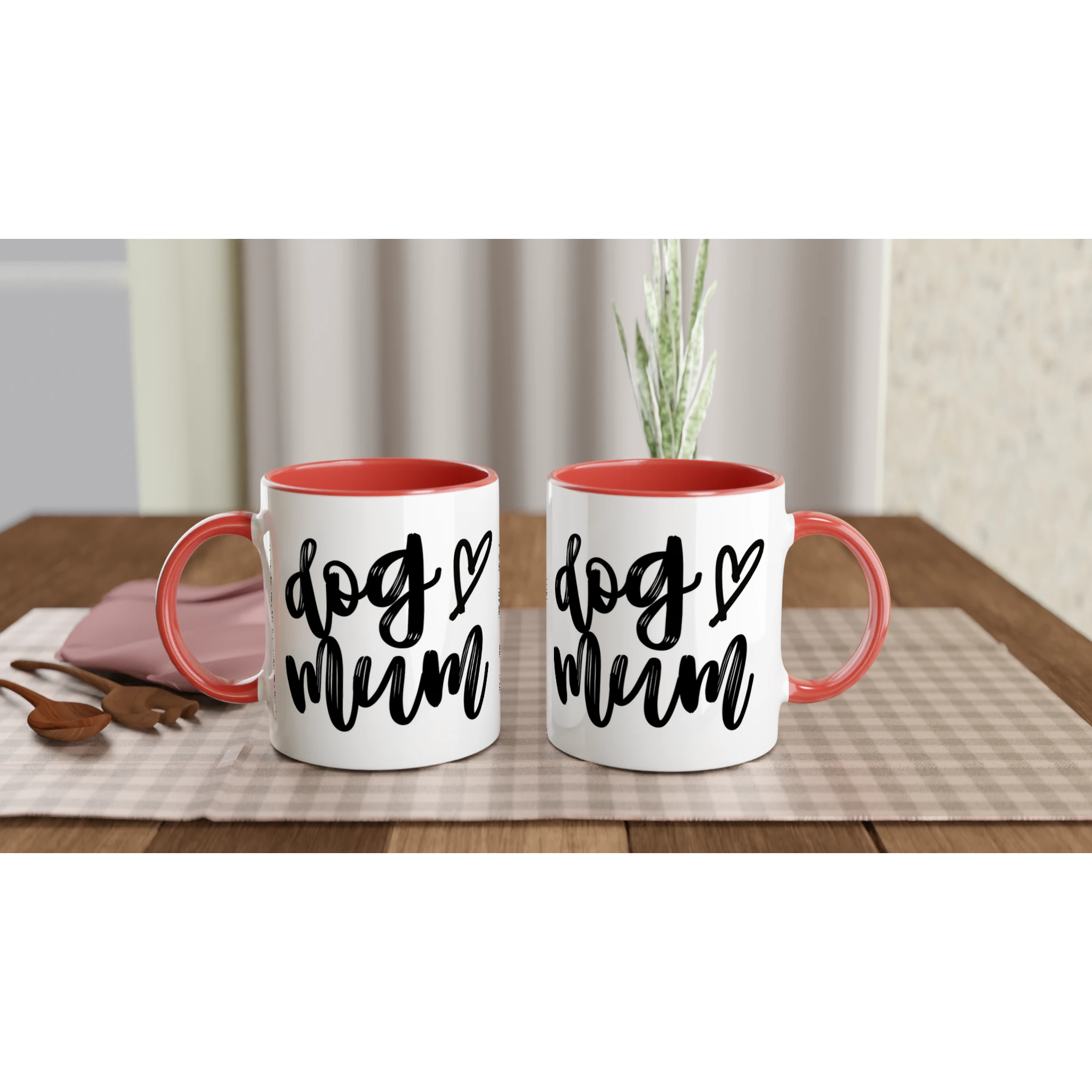 Personalised - Dog Mum - 11oz Ceramic Mug Personalised 11oz Mug animal customise Globally Fulfilled Mum personalise