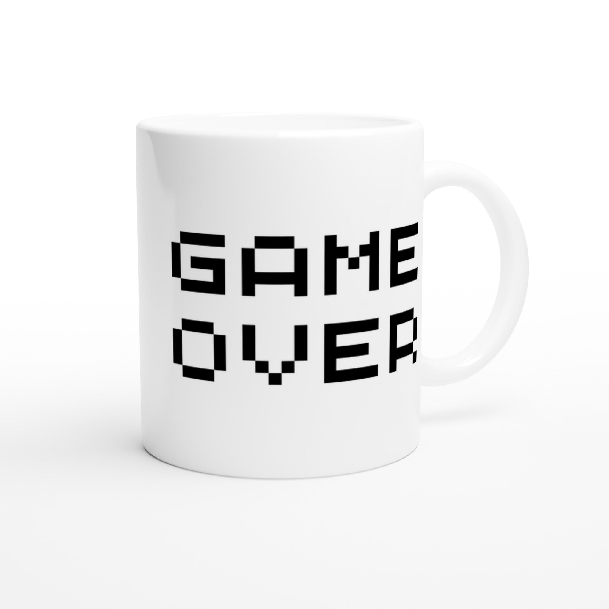 Game Over - White 11oz Ceramic Mug White 11oz Mug Games Globally Fulfilled