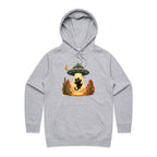 Black Cat Alien UFO Abduction Women's AS Colour Hoodie