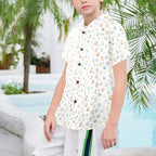 Paw Print Senior Kids Hawaiian Shirt
