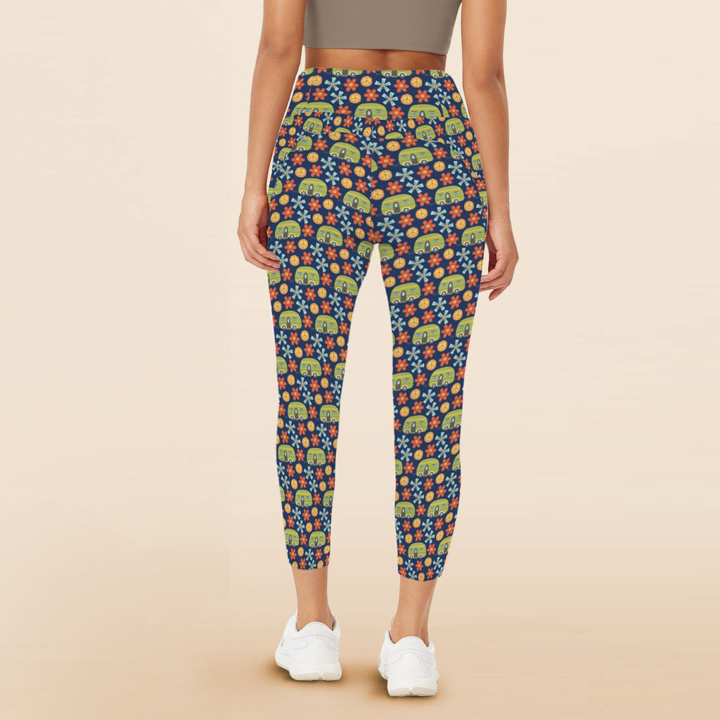 Hippy Caravan - Women's High Waist Pockets Yoga Leggings
