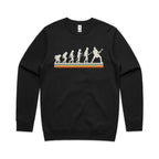 Guitarist Evolution - AS Colour Stencil Crew Sweatshirt Black Sweatshirt Music Printed In Australia