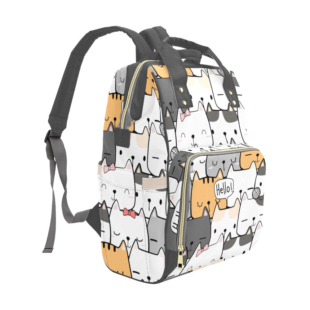 Cat Hello - Multi-Function Backpack, Nappy / Diaper Bag