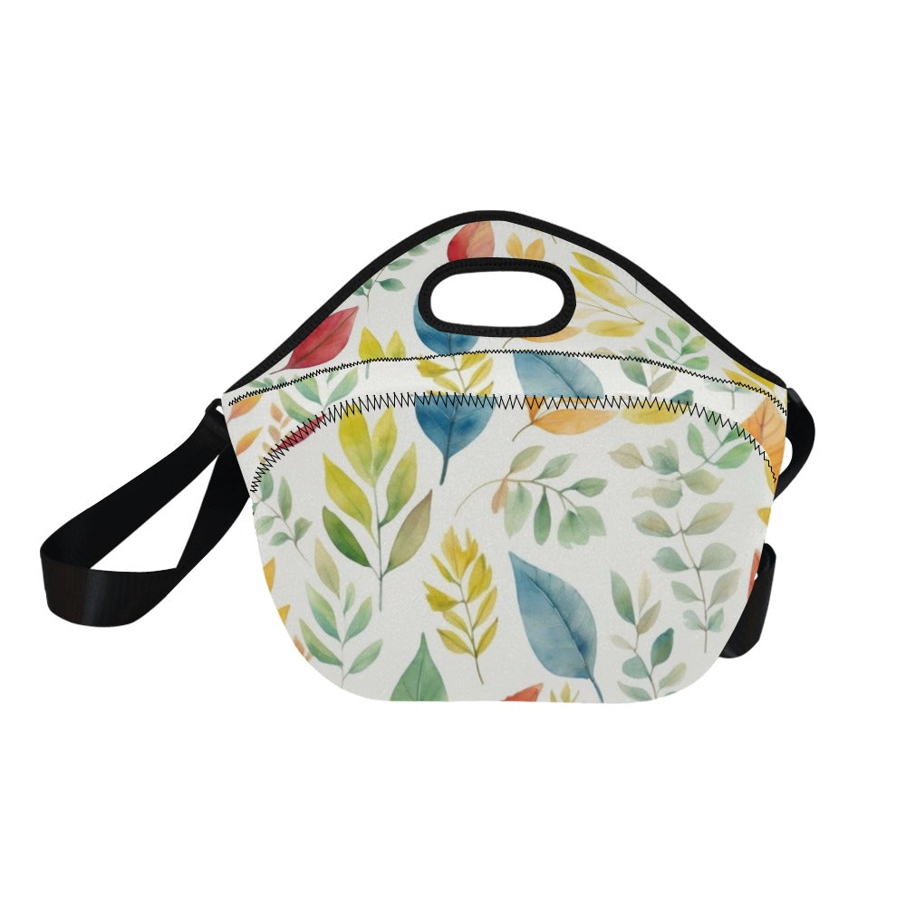 Autumn Leaves Neoprene Lunch Bag Neoprene Lunch Bag Plants Printed Offshore
