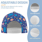 Planets On Blue Kids Baseball Cap Kids Baseball Hat Printed Offshore Space