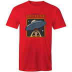 I Want To Believe - Mens T-Shirt Red Mens T-shirt Printed In Australia Sci Fi