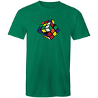 Cube - Mens T-Shirt Kelly Green Mens T-shirt Games Printed In Australia