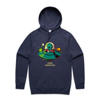 Alien Commute Men's AS Colour Hoodie Midnight Blue Mens Hoodie Printed In Australia Sci Fi
