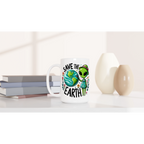 Personalised - Save The Earth, Alien - White 15oz Ceramic Mug Personalised 15oz Mug customise Environment Globally Fulfilled personalise Sci Fi