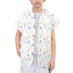 Quirky Dinosaurs Senior Kids Hawaiian Shirt