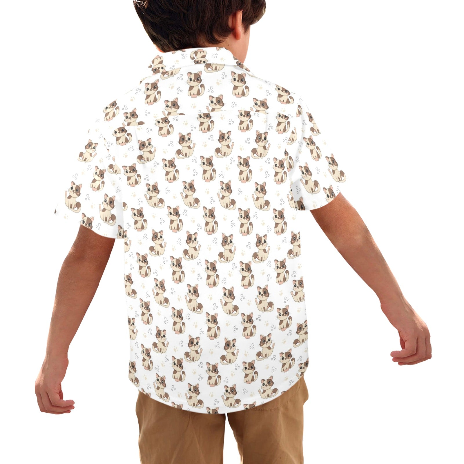 Cheeky Cats Junior Kids Hawaiian Shirt