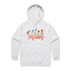 Mum, Flowers And Butterflies - Womens Hoodie