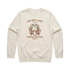 I'm Not Lazy, I'm In Energy Saving Mode, Cat - AS Colour Stencil Crew Sweatshirt Ecru Sweatshirt animal Printed In Australia
