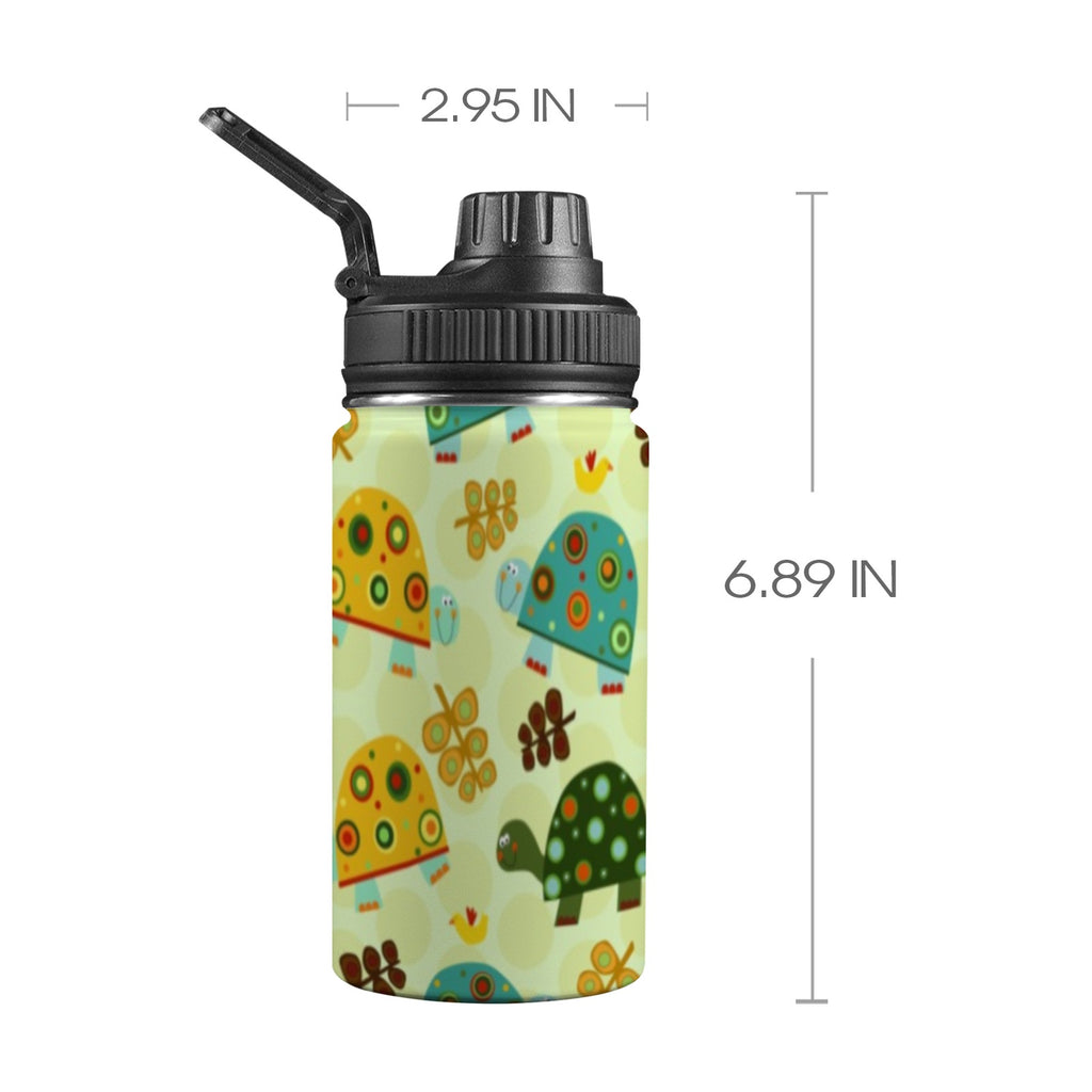 Quirky Turtles Kids Water Bottle with Chug Lid (12 oz) One Size Kids Water Bottle with Chug Lid animal Ocean Printed Offshore