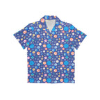 Planets On Blue Junior Kids Hawaiian Shirt