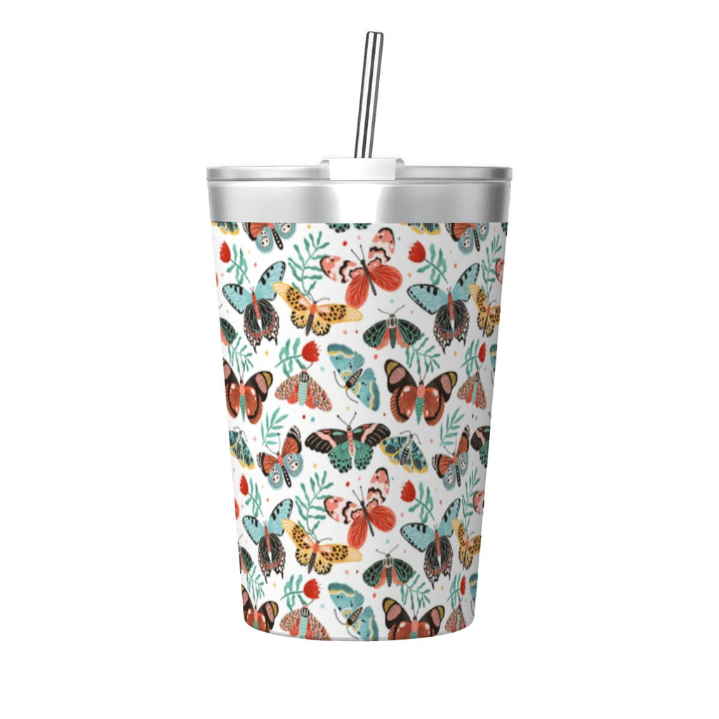 Pretty Moths And Butterflies Small Stainless Steel Travel Mug Cup 12oz/350ml