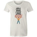 Read Books Change The World - Womens T-shirt Natural Womens T-shirt Printed In Australia Reading