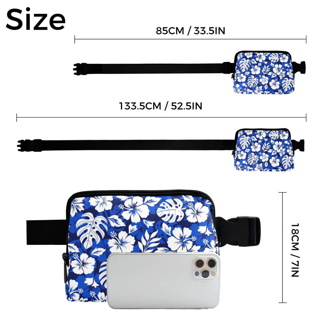 Blue Hawaiian Floral - Belt Bag