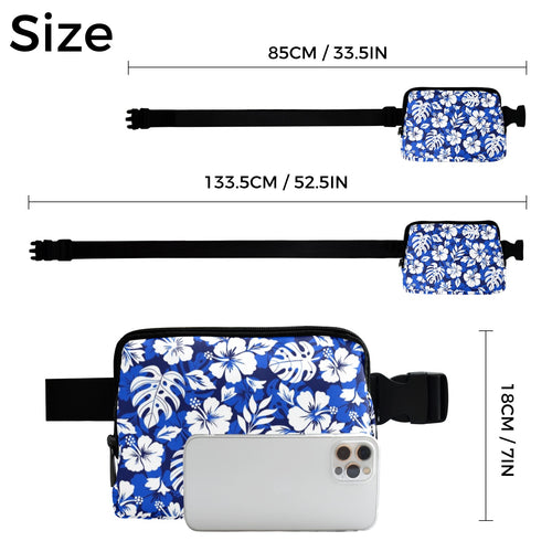 Blue Hawaiian Floral - Belt Bag