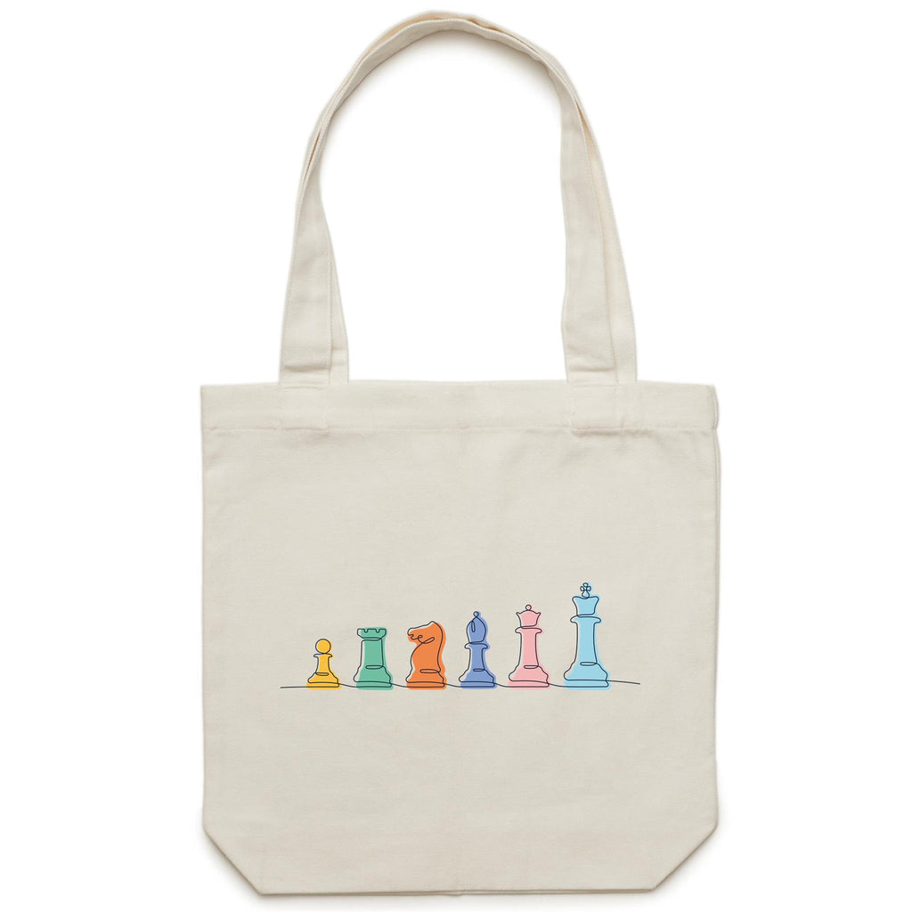 Chess - Canvas Tote Bag Cream One Size Tote Bag Printed In Australia