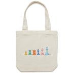 Chess - Canvas Tote Bag Cream One Size Tote Bag Printed In Australia