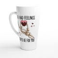 If I Had Feelings They'd Be For Your, Valentines Skeleton - White Latte 17oz Ceramic Mug Default Title Latte Mug Globally Fulfilled Love