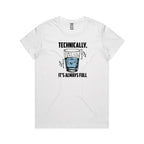 Glass Half Full Women's AS Colour T-shirt