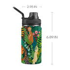 Tropical Jungle Animals - Kids Water Bottle with Chug Lid (12 oz) One Size Kids Water Bottle with Chug Lid animal Printed Offshore