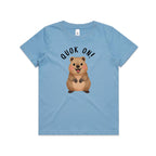 Quokka, Quok On Kid's AS Colour T-shirt Carolina Blue Kids T-shirt animal Printed In Australia