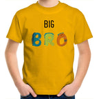 Big Bro, Brother - Kids Youth T-Shirt Gold Kids Youth T-shirt Printed In Australia