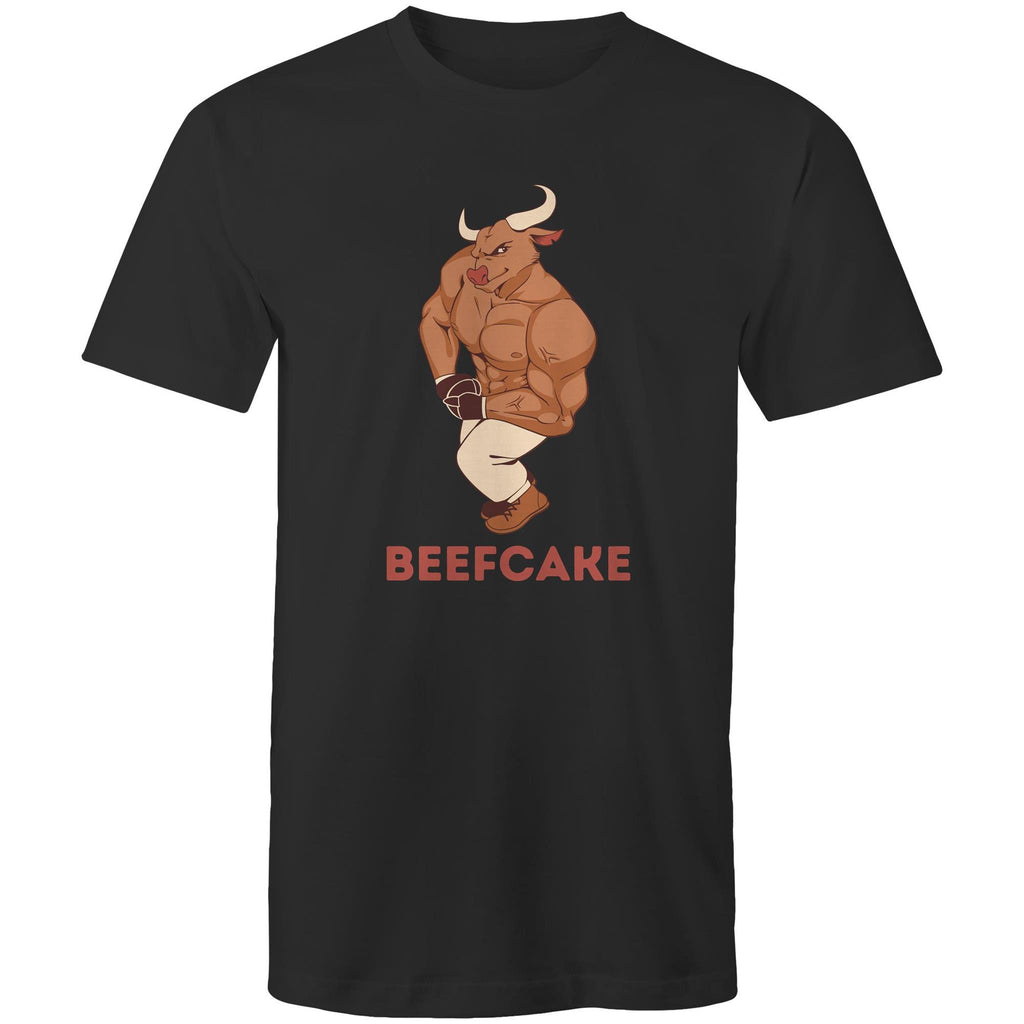 Beefcake - Mens T-Shirt Black Mens T-shirt Fitness Printed In Australia