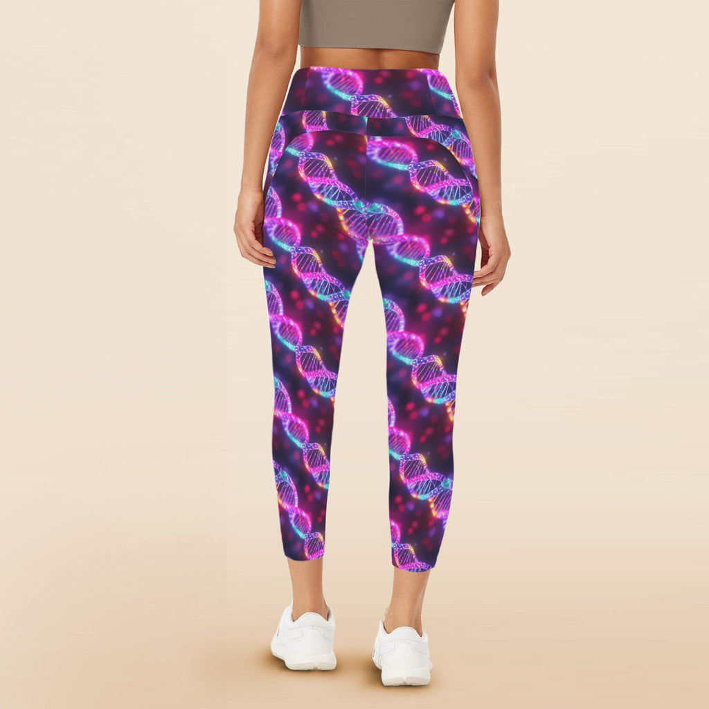 DNA Glow - Women's High Waist Pockets Yoga Leggings