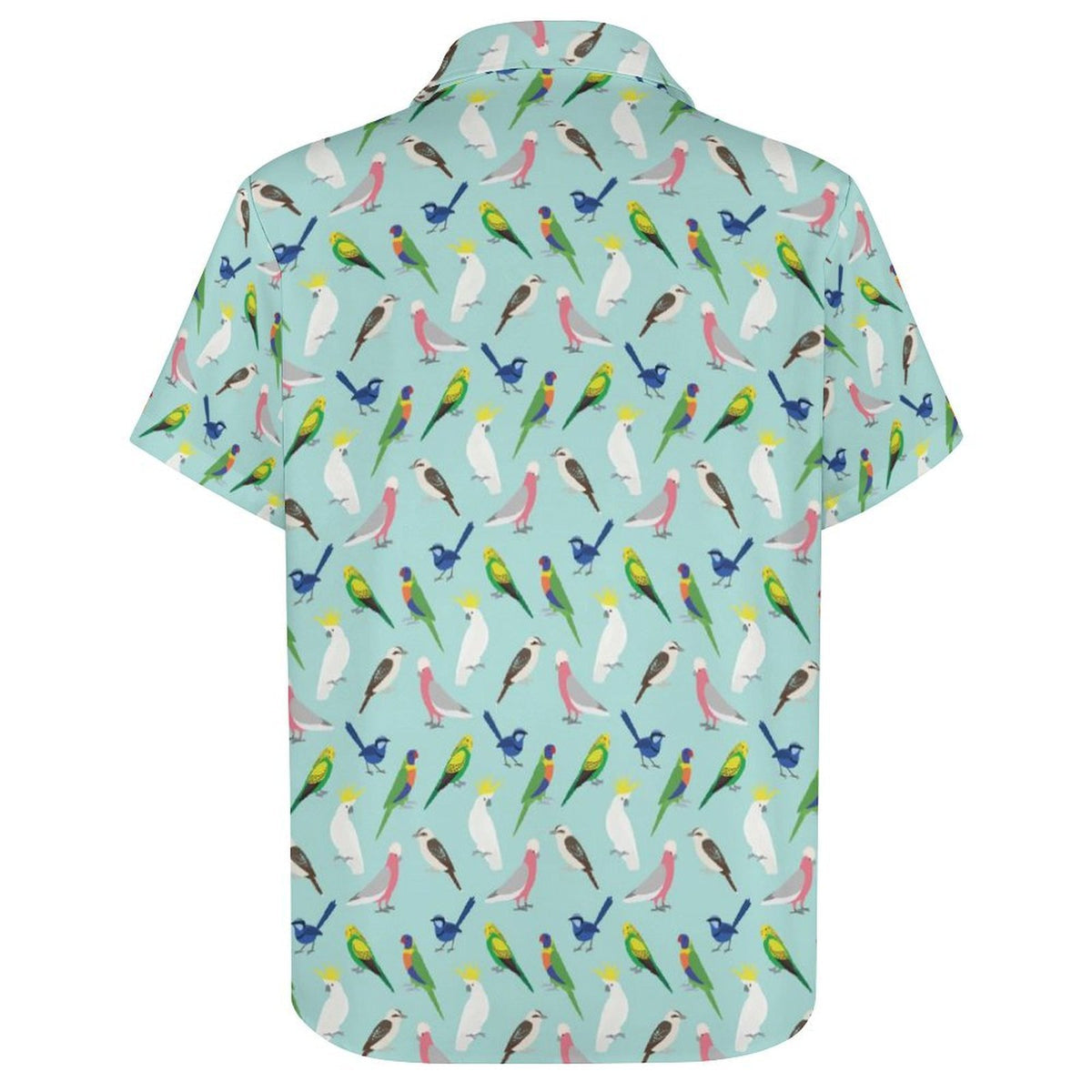 Australian Birds Women's Collared Pocketless Short Sleeve Shirt