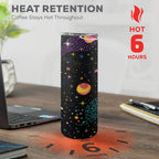 Colourful Space 20oz Tall Skinny Tumbler with Lid and Straw