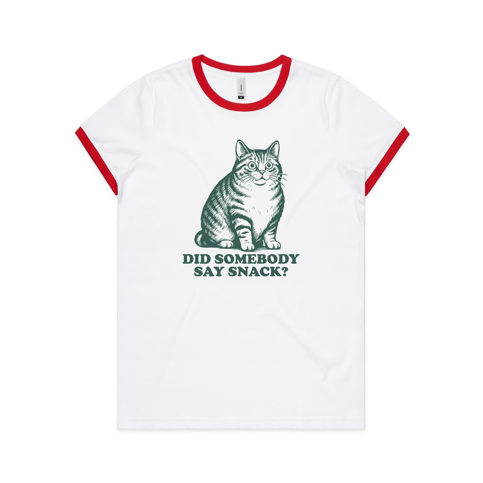 Cat, Did Somebody Say Snack? - Women's Ringer Tee