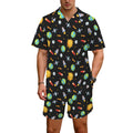 Busy Space Men's Hawaiian Shirt & Shorts Set Men's Hawaiian Shirt & Shorts Set Printed Offshore Space