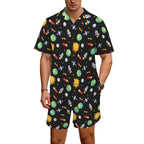 Busy Space Men's Hawaiian Shirt & Shorts Set Men's Hawaiian Shirt & Shorts Set Printed Offshore Space