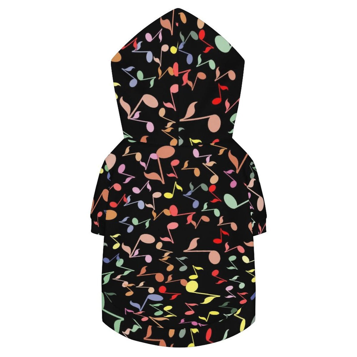 Quavers Colourful Music Notes Pet Hoodie (Small Size)
