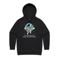 All We Need Is Love, And A Little Space, Astronaut Women's AS Colour Hoodie Black Womens Hoodie Love Music Printed In Australia Space