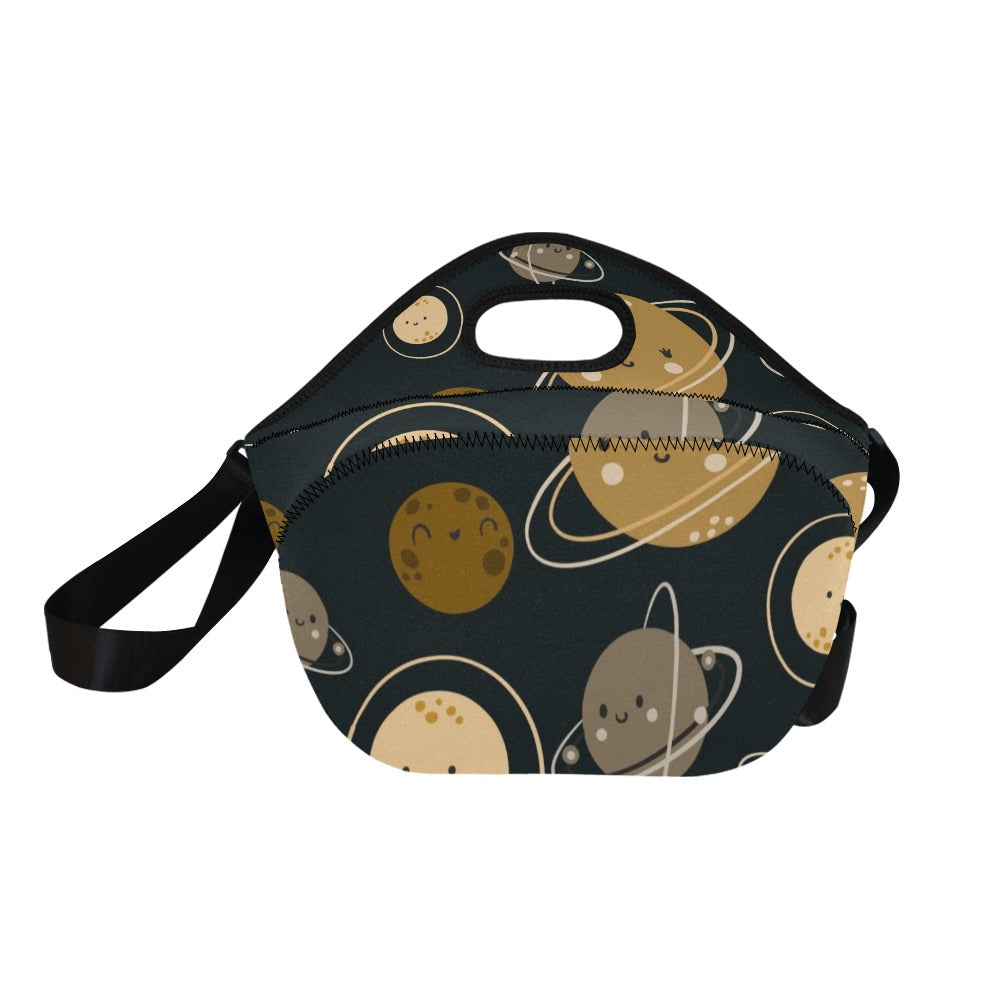 Planets Neoprene Lunch Bag/Large (Model 1669) Neoprene Lunch Bag Printed Offshore Space